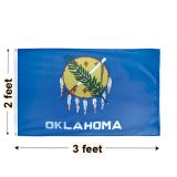 2'x3' Oklahoma Nylon Outdoor Flag